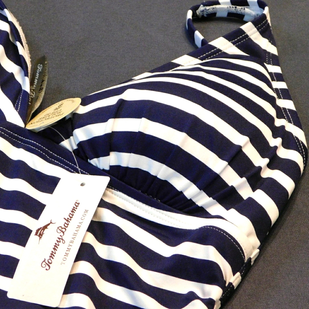 Tommy Bahama Breton Stripes Tank Bikini Top XS